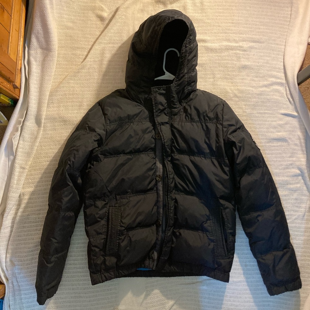 Abercrombie & Fitch Navy Jacket with Logo Patch